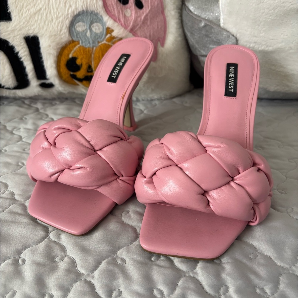 Nine West Pink Braided Heels